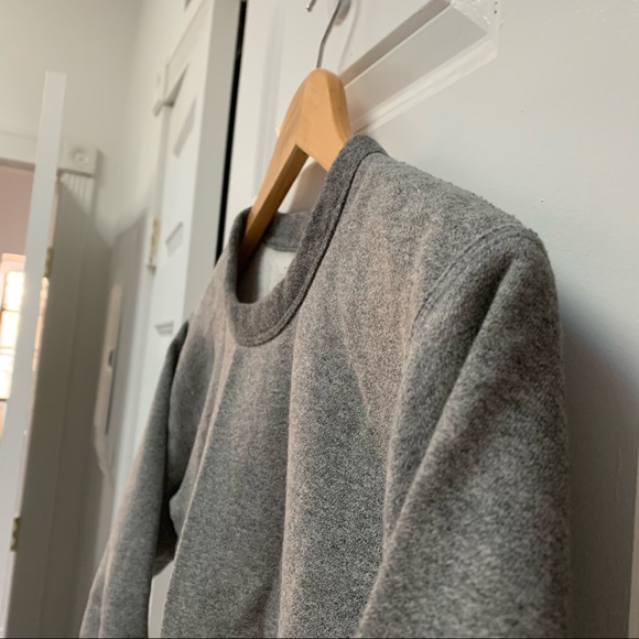 Rag & Bone Grey Cropped Sweatshirt - Picture 5 of 8